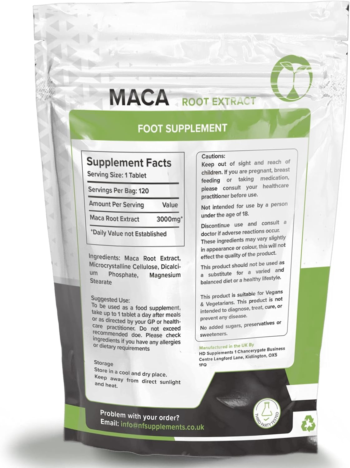 Maca Root Extract 3000Mg | High Strength Tablets for Men & Women | 100% Peruvian Maca Tablets Not Capsules (120 Tablets)