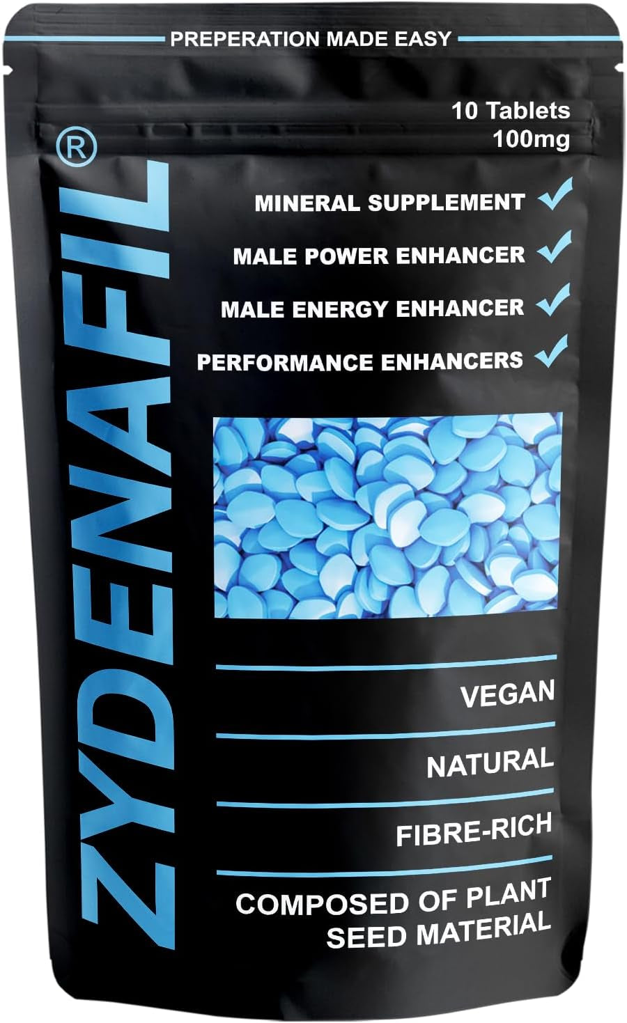 Testosterone Supplements for Men – Blue Tablets | 100% Natural Herbal Formula for Male Performance & Enhancement | Powerful Maca & Ginseng Blend | Boost Energy, Stamina, and Vitality (10)