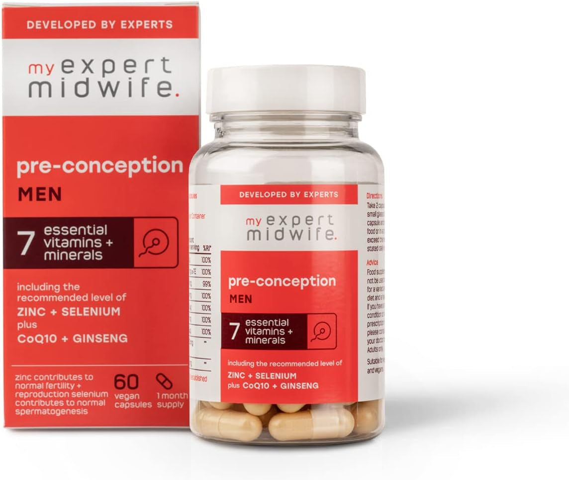 My Expert Midwife His and Hers Pre-Conception and Pregnancy Supplements Duo for Women & Men, Including Essential Vitamins & Minerals to Support When Trying to Conceive, Vegan, Pack of 2