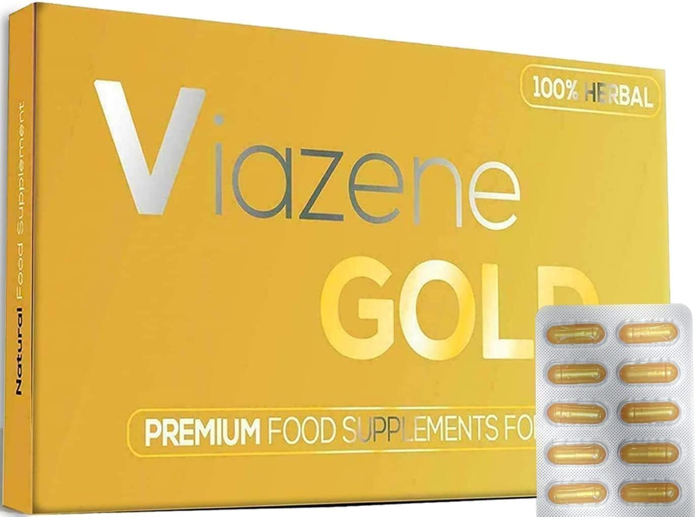 Gold by Viaforte- Strong and Fast Acting Effect - (10 V Capsules/Tablets) - Supplement Pills for Men UK - Panax Ginseng Root - Powerful & Fast Performance - Stay Harder for Longer