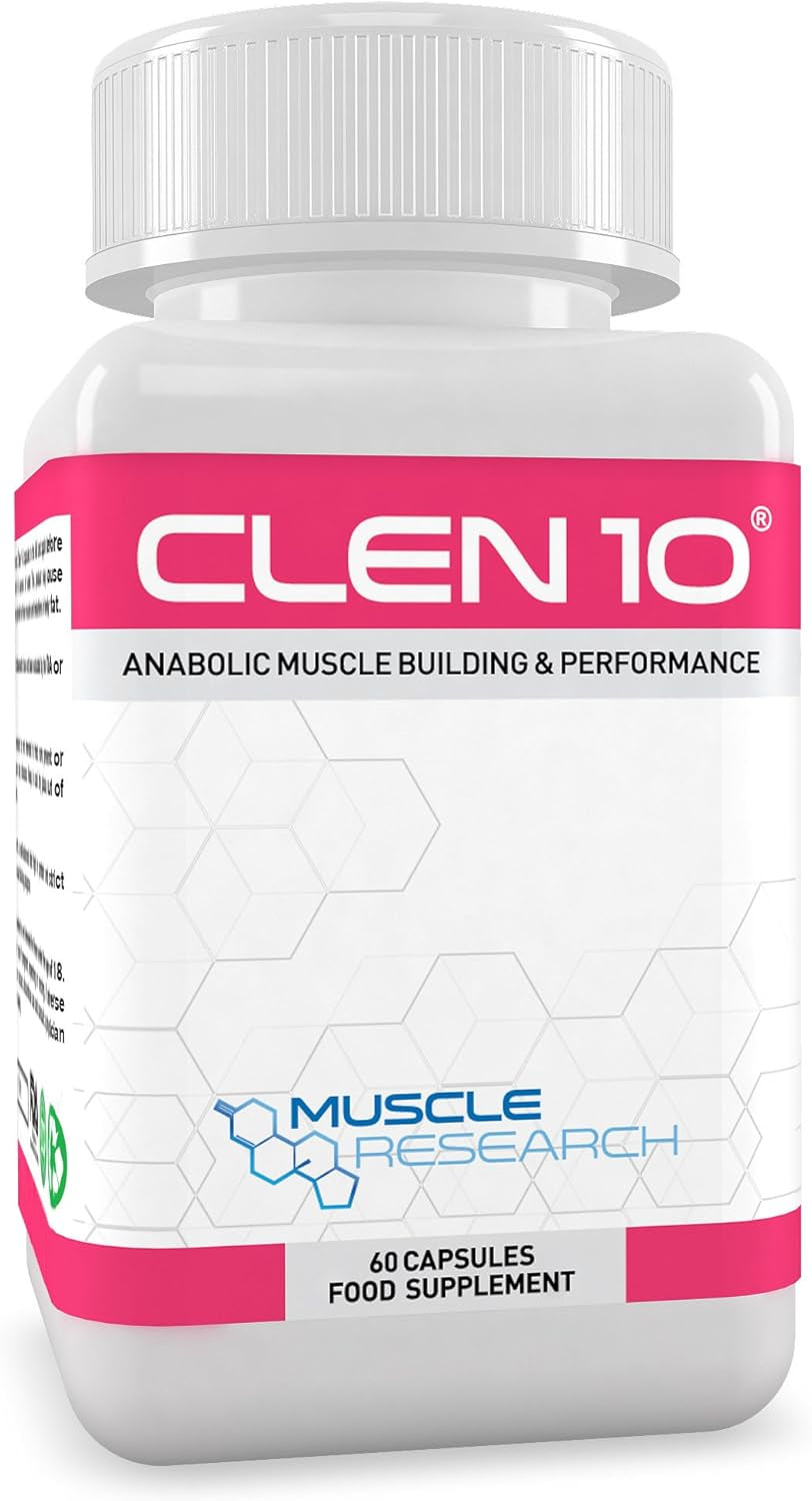 Muscle Research CLEN 10 - Legal Bodybuilding Supplement for Men & Women - 60 Vegetarian Capsules - UK Manufactured - 30 Days Supply