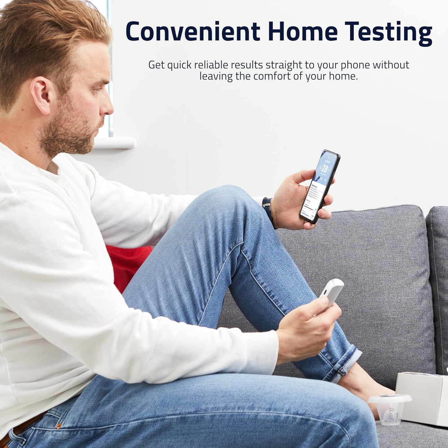 Exseed Completely-At-Home Male Fertility Test - Sperm Count, Progressive Movement & Volume with Home Sperm Test in 15 Minutes with Accurate Results Using Your Smartphone. 10-Test Kit.