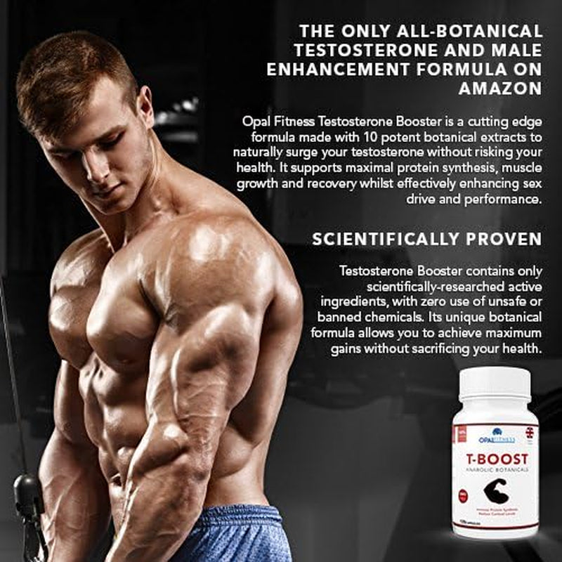 Testosterone and Libido Booster for Men by  - Anabolic Male Enhancing Vegan Capsules with Maca Root, Ginkgo Biloba, Korean Ginseng - Reduce Stress & Cortisol - Produced in the UK - 120 Capsules