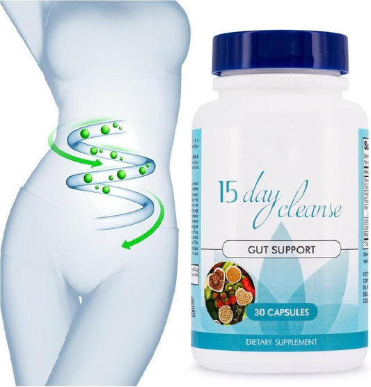 15 Day Gut Cleanse,Gut and Colon Support,Gut Support 15 Day Cleanse,Help Gut Cleanse&Colon Cleanse,Focus on Gut Health for Women and Men (1 Pcs)