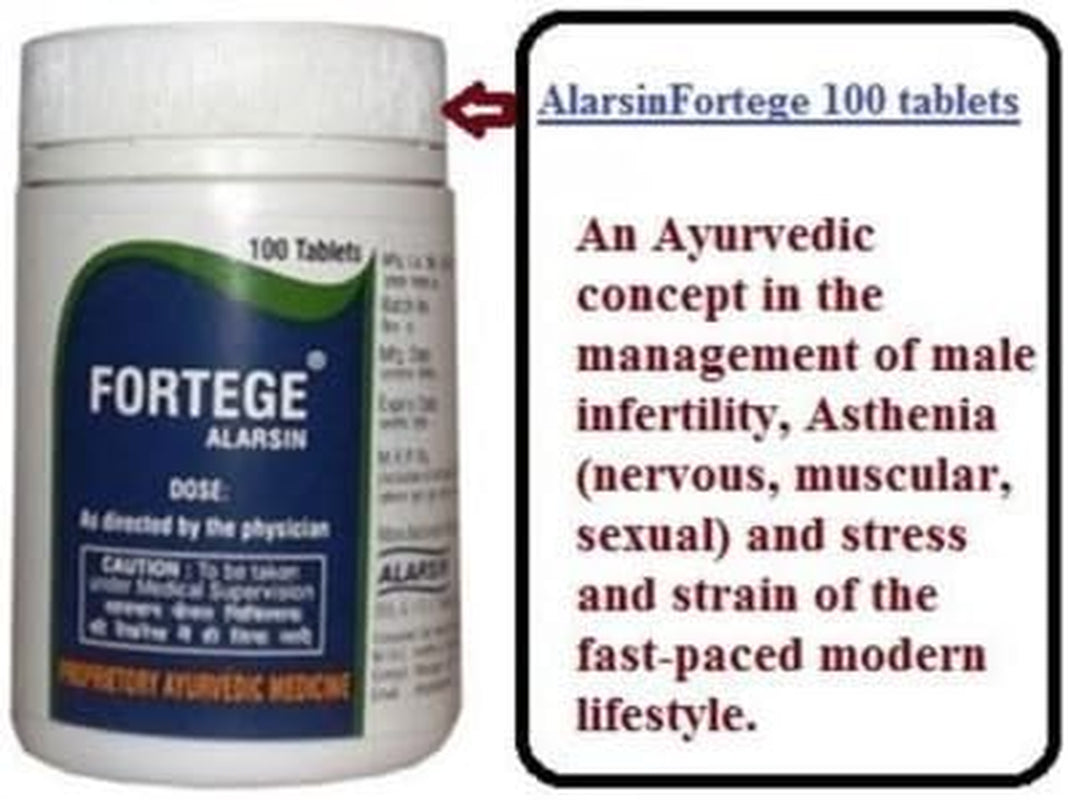 Artcollectibles India Alarsin Fortege 100Tabs to Boost Sperm Count Semen Volume Men Fertility Motility