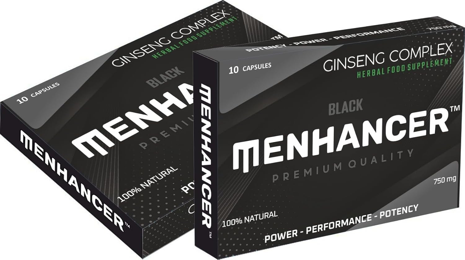 ™ - Enhance Your Performance - Extra Strength Performance Enhancing Pills, Stamina Endurance Booster Black Supplement Pills for Men - 10 Ginseng Capsules