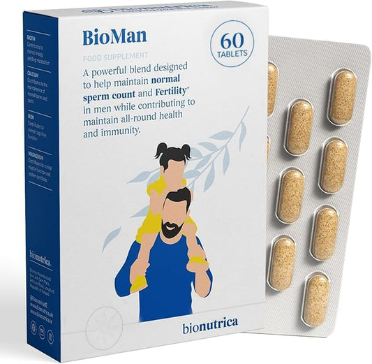 Bioman: Support Men Fertility, Sperm Quality, Testosterone Balance, Stamina & Overall Health | Macaroot 1500Mg, Coq10 100Mg, Grapeseed 500Mg, Zinc15Mg, Fenugreek 150Mg (60 TABS (1 Month Supply))