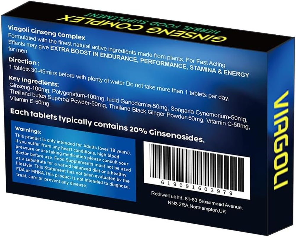 New VIAGOLI Blue - 10 Pills 500Mg - Stronger & Harder Enhanced Strength & Firmness for Men - Designed to Boost High Stamina, Performance & Natural Male Enhancing Food & Herbal Supplement