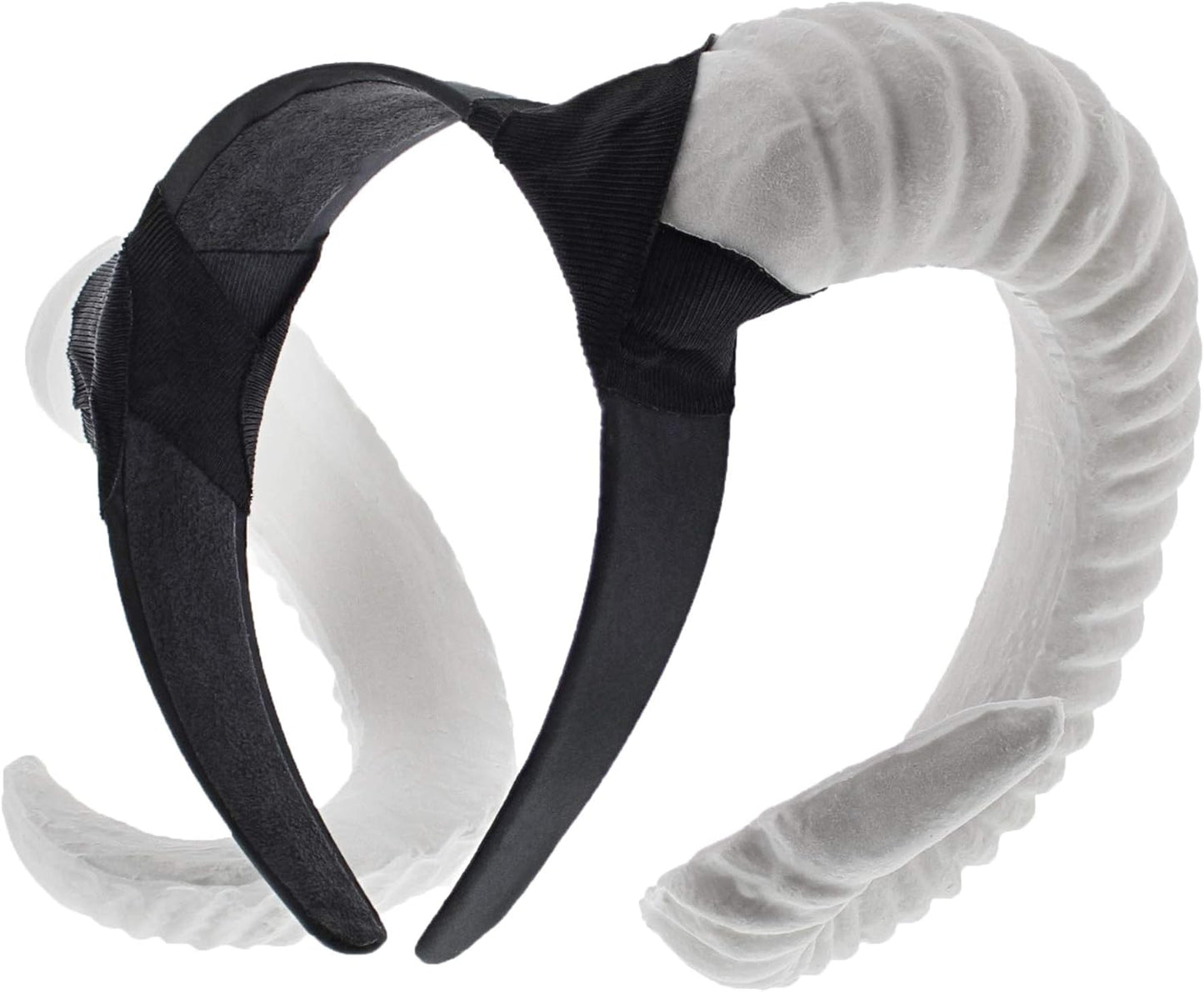 Zac'S Alter Ego Evil Witch Ridged Devil Ram Goat Horn Headband - Halloween