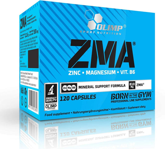 ZMA | Testosterone Booster for Men | Mineral Anabolic Food Supplement | Zinc Magnesium Vitamin B6 (120 Capsules)