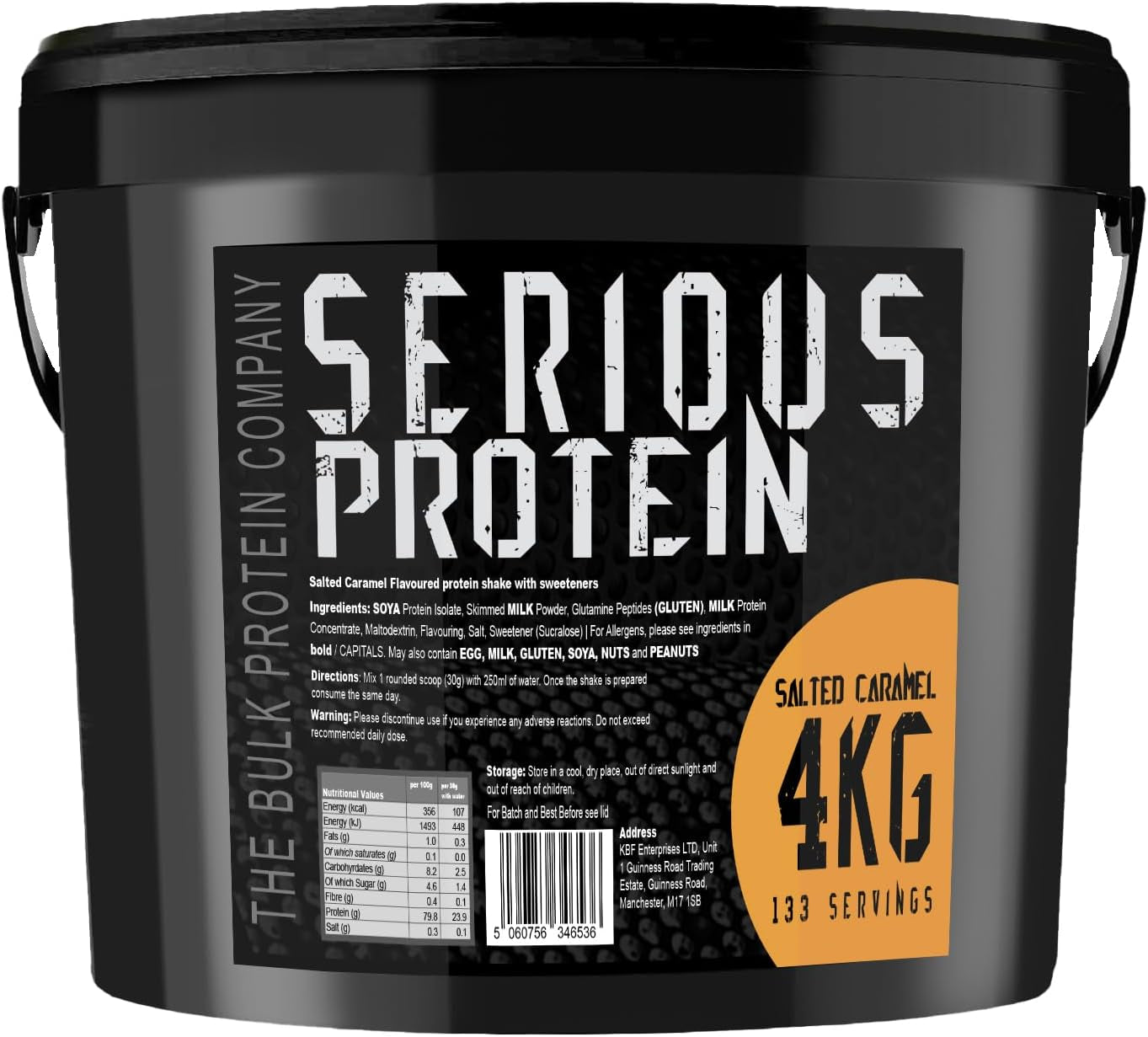 SERIOUS Protein – Protein Powder – 4Kg – Low Carb – Supports Lean Muscle Growth – Recovery Supplement - the Bulk Protein Company - 133 Servings (Banana)