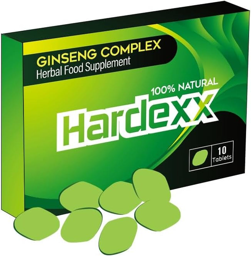 Green- Ginseng Complex - the Most Effective Natural, Powerful and Fast Acting Food Supplement for Men! - (Pack of 10 Tablets)