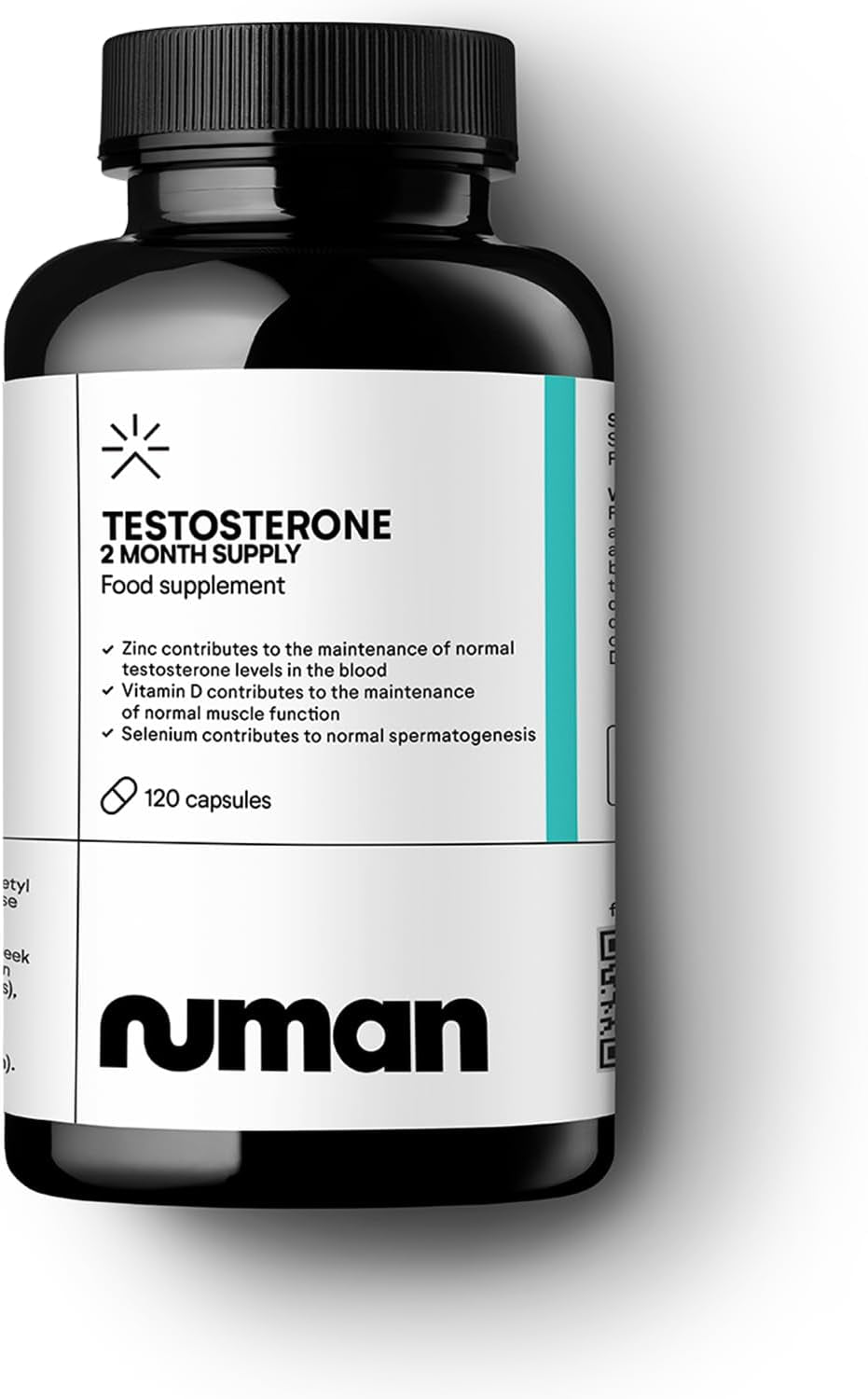 Numan Testosterone Pro - Maca Root, Tribulus Terrestris, Zinc, Ginseng - Testosterone Supplements for Men, Essential Vitamins & Minerals - 1100Mg per Serving - 120 Capsules