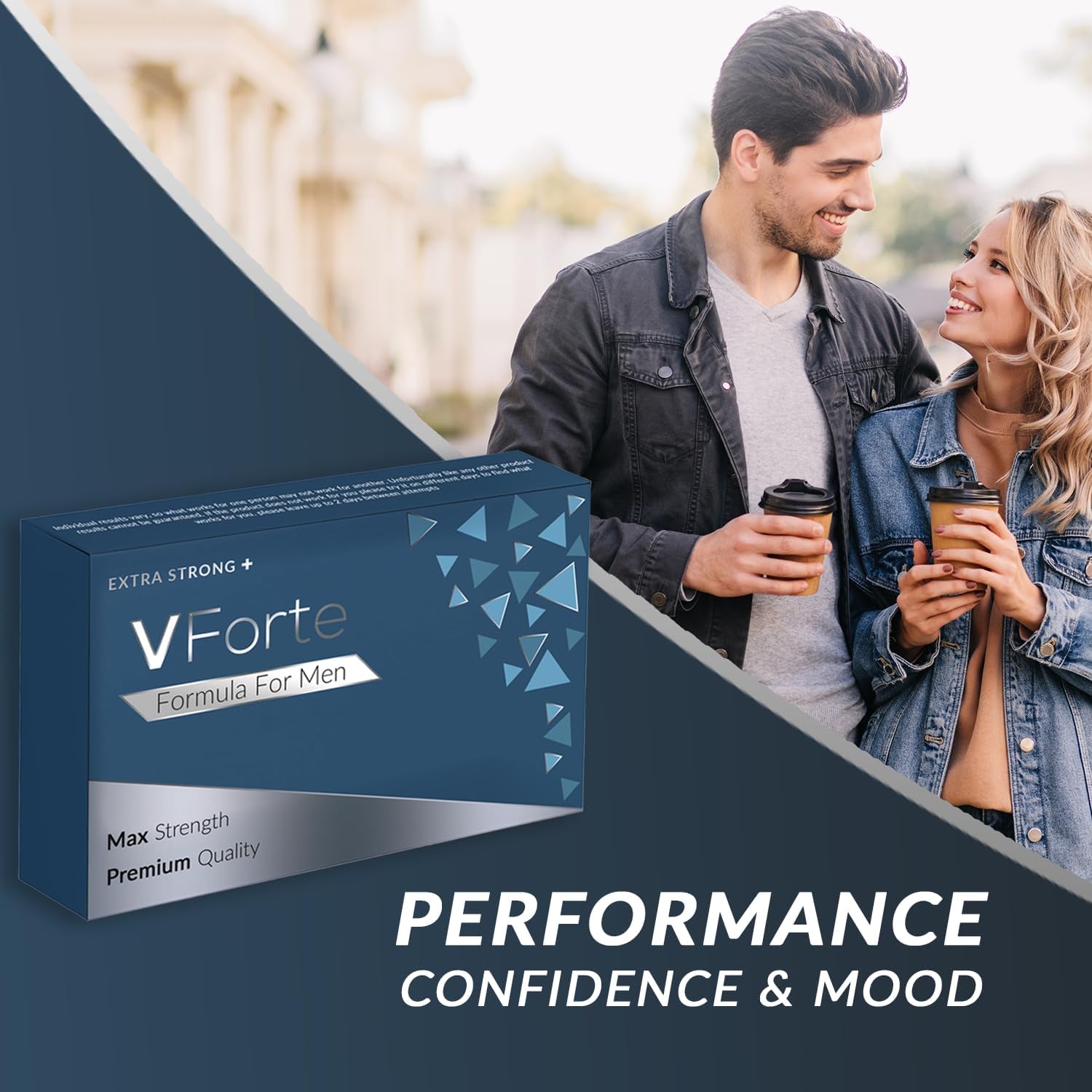 Vforte Blue High Strength Power Pills for Men UK, Immediate Effect, Strength, Stamina & Prolong Performance Male Enhancing Tablet for Lasting Firmness, Stronger Harder Longer (6 Capsule)