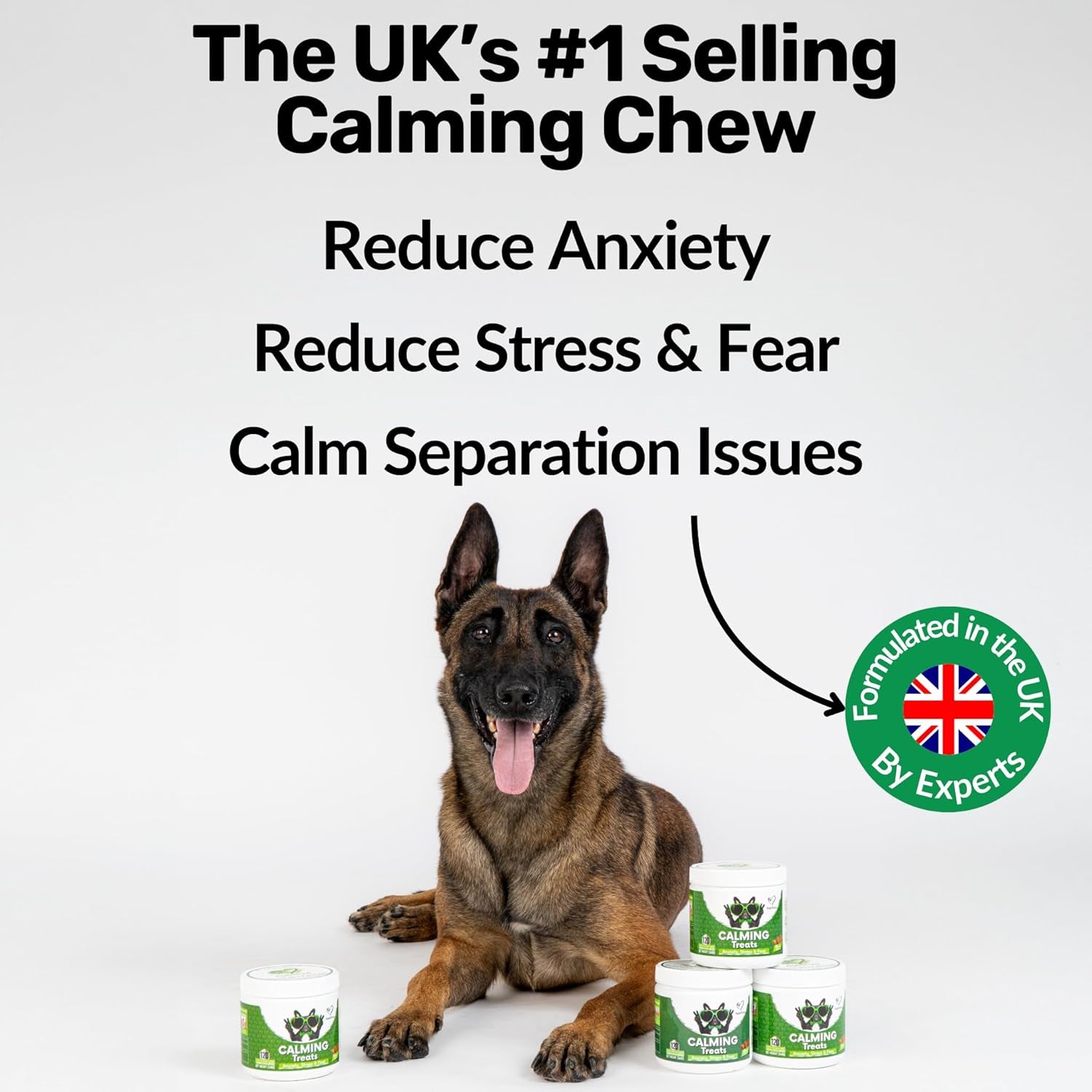 Nutripaw Calming Treats for Dogs - Reduce Stress, Fear, Separation Anxiety, Barking, Hyperactivity, Reactivity, Aggression, Travel Issues - Relaxation without Drowsiness Dogs