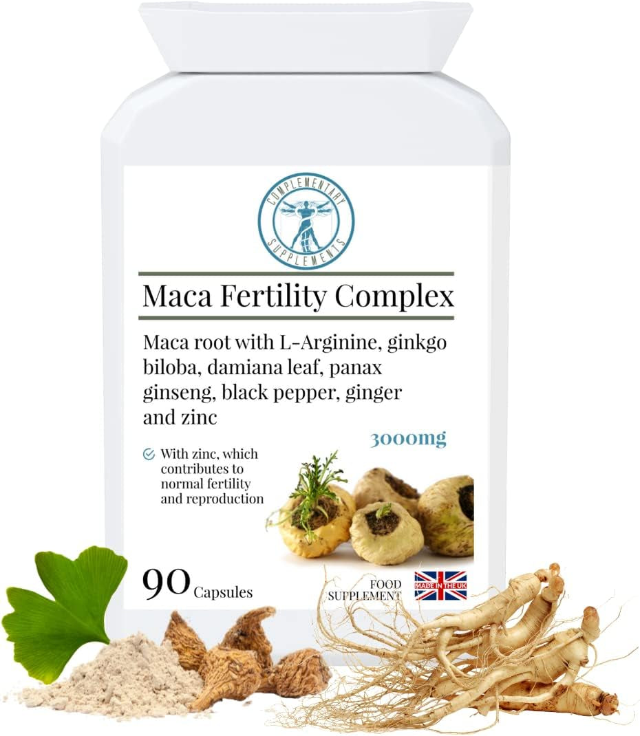 - 3000Mg High Strength Maca Fertility Complex for Men - Hormonal & Testosterone Balance - 3 Months Supply - 90 Capsules