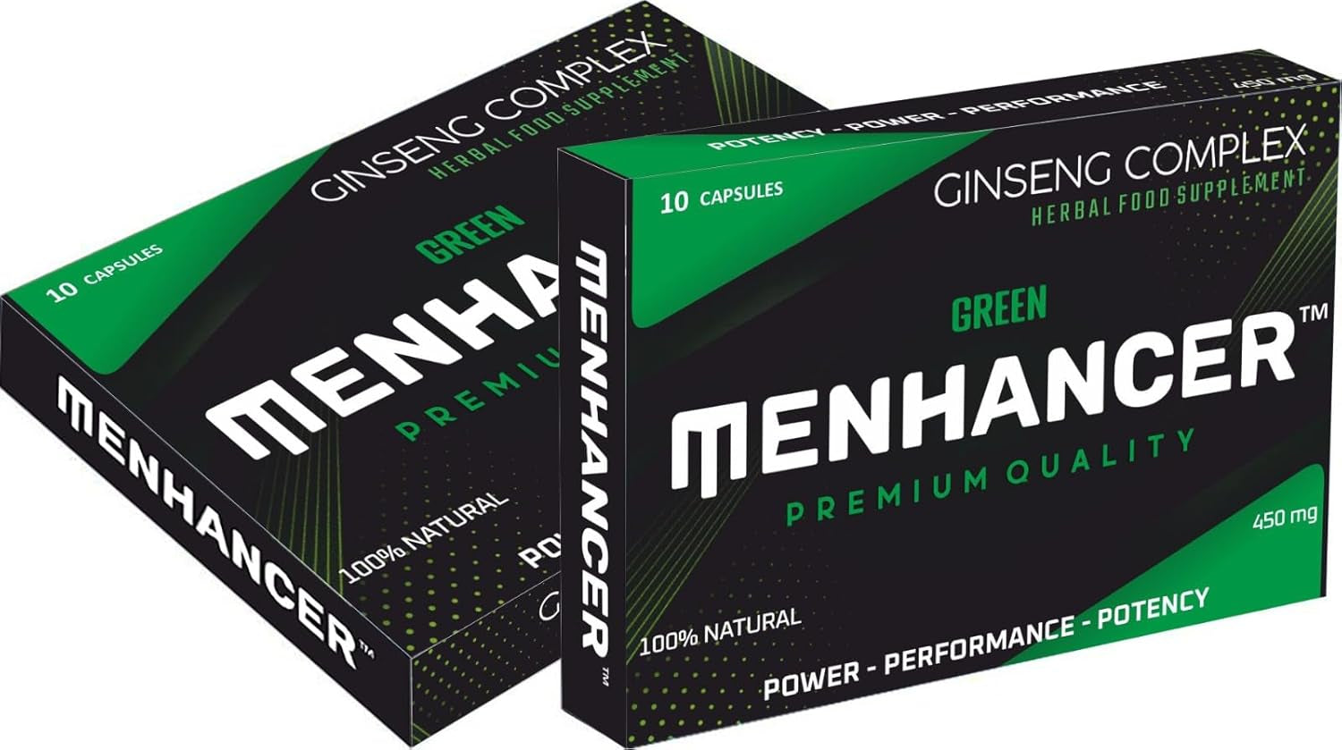 ™ - Enhance Your Performance - Extra Strength Performance Enhancing Pills, Stamina Endurance Booster Green Supplement Pills for Men - 10 Ginseng Capsules