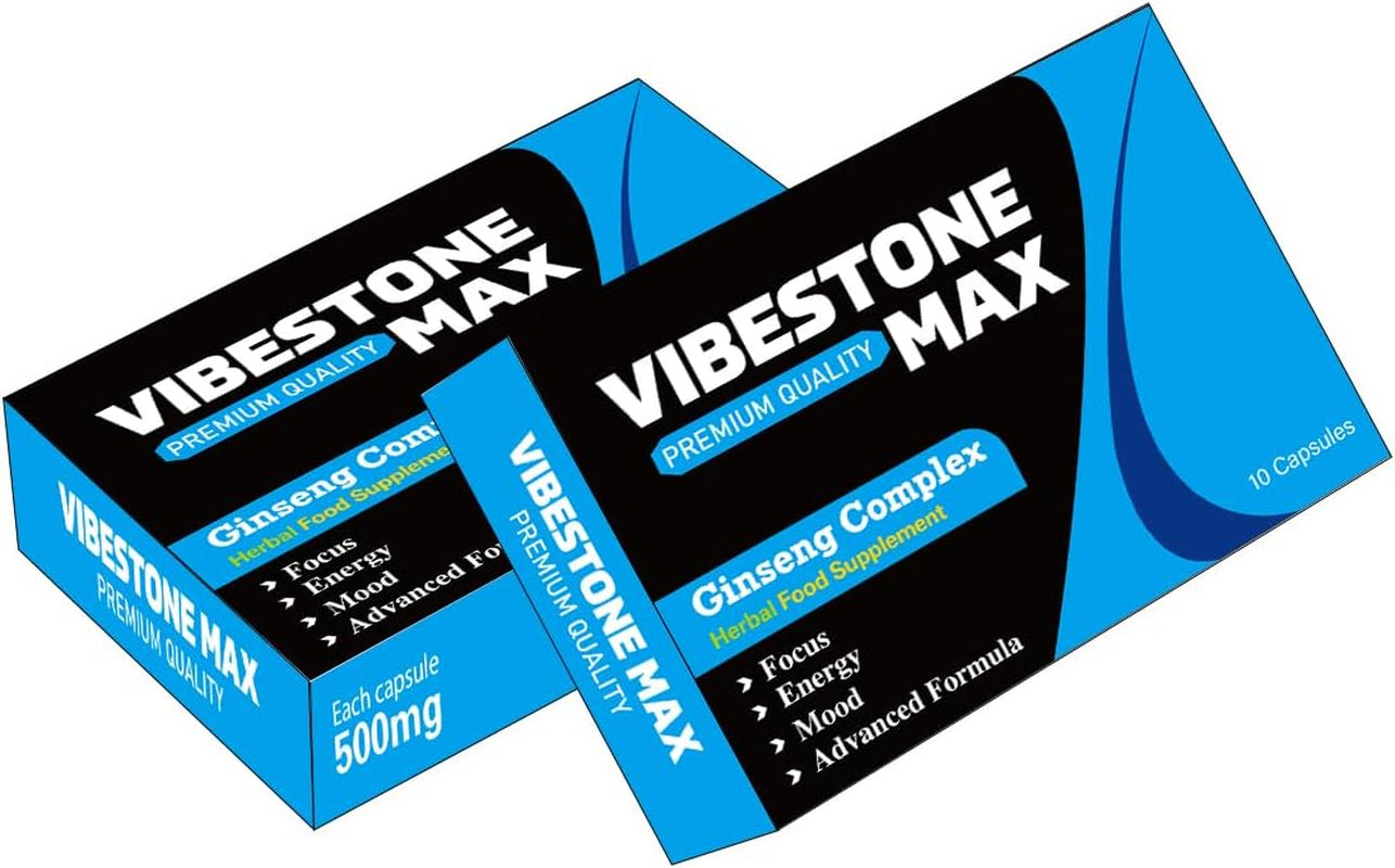 Ultra Strong VIBESTONE MAX™.10 X 500Mg Pills - Herbal Supplement, Performance Enhancing Supplements for Energy, Stamina and Endurance.