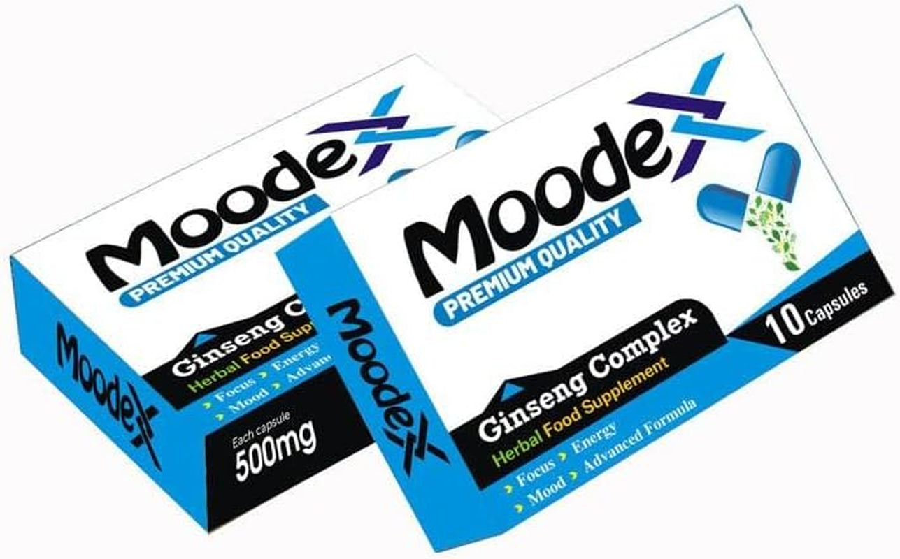 Moodex Blue-New Stronger for Longer Formula for Men - Ultra Strong Performance Enhancing Pills, Stamina Endurance Booster Blue Supplement Pills for Men - 10 Ginseng Capsules 500MG