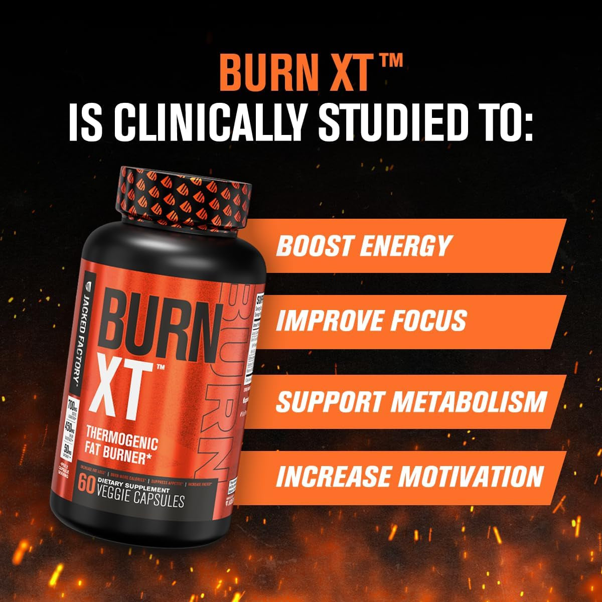 Fat Burner & Testosterone Booster Stack for Men - Burn-Xt Thermogenic Fat Burner & PRIMASURGE Testosterone Booster for Men