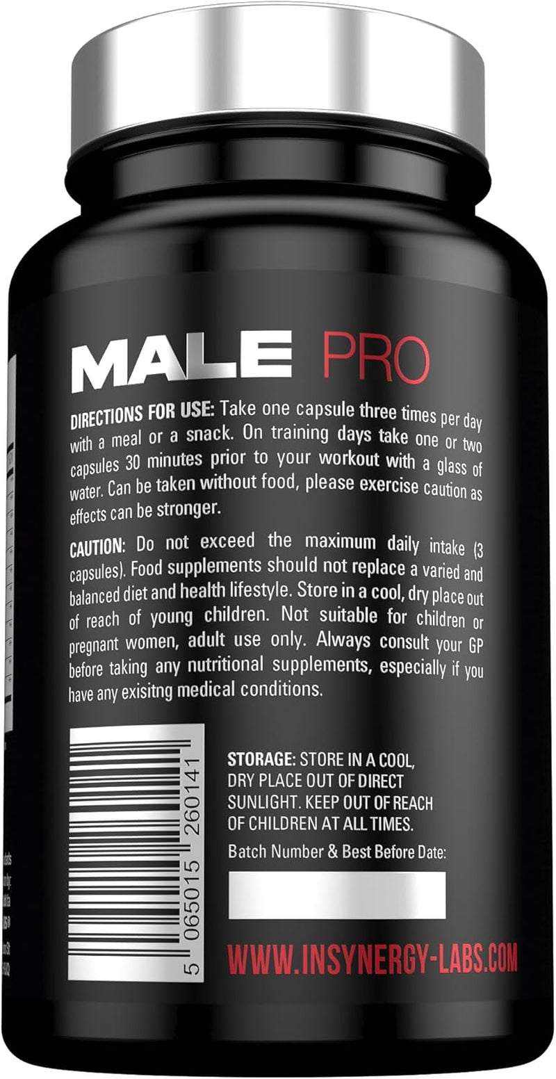 Male Pro Testosterone Booster for Men | Testosterone Supplements 12 in 1 Test Support Formula for Muscle Growth Energy Libido Enhancer | Magnesium Zinc Test Boost Supplement | 90 Vegan Capsules