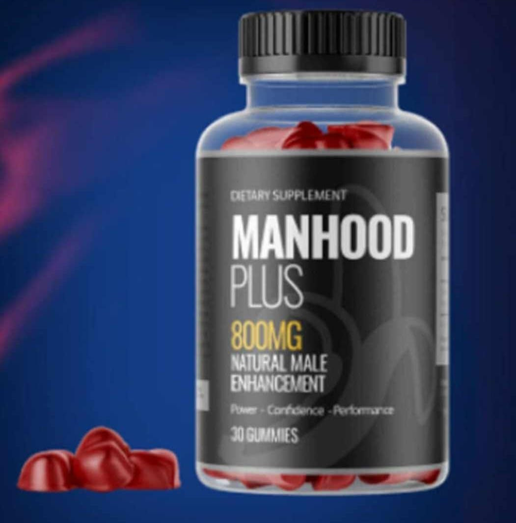 Man Hood - Male Enhancement Gummies - Natural Ingredients - Support for Men - 2 Monthly Supply / 60 Gummies - Fitness Hero Supplements